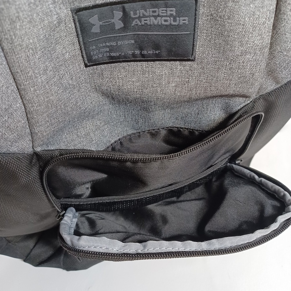 Under Armour Training Division Backpack Black Grey MOLLE Charged Cushioning Bag